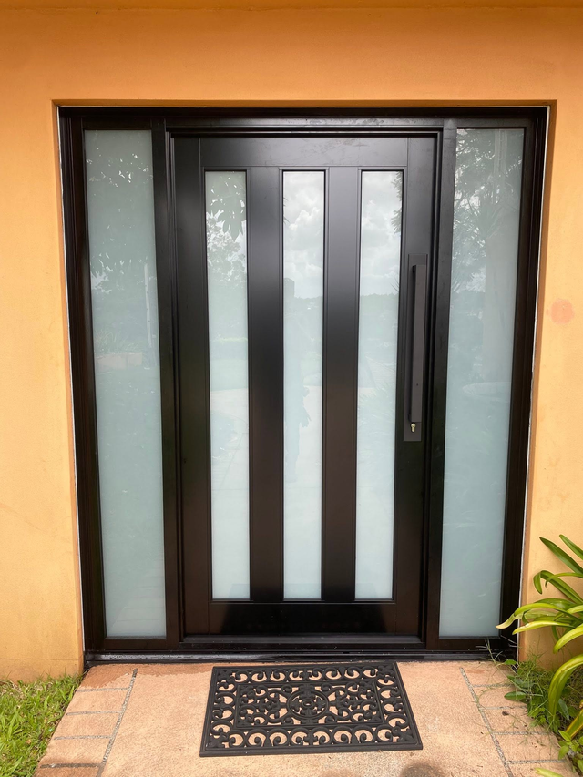 Modern front door installation