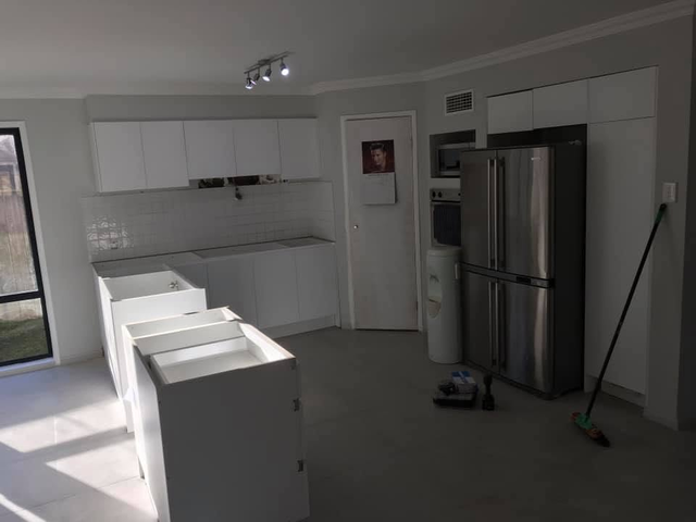 Kitchen renovation — new cabinetry installed