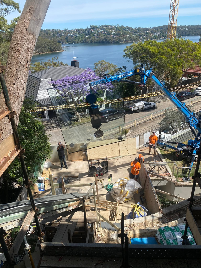 Elevated work platform on site