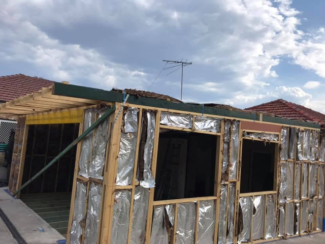 Whole-home renovation — extension framing